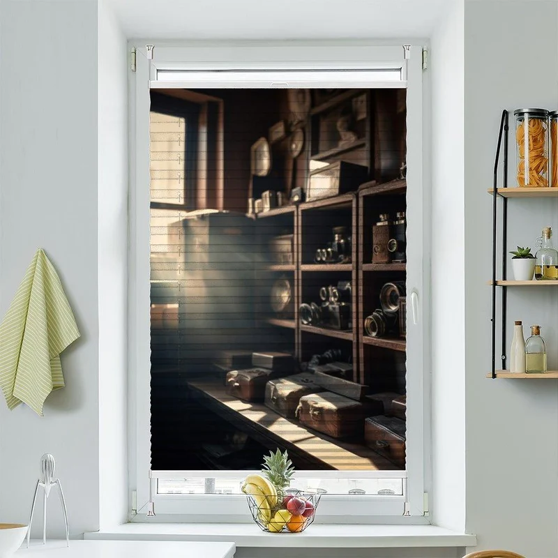 Plissee Motiv "Kamera vintage"