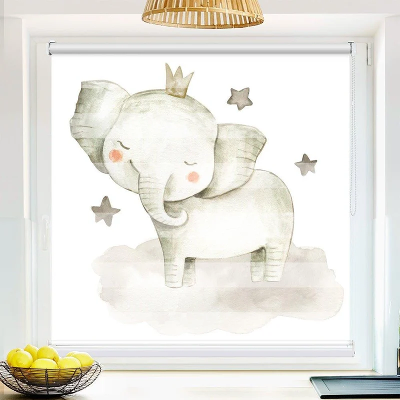 Klemmfix Doppelrollo "Elefant Wolke" | Klemm Doppelrollo
