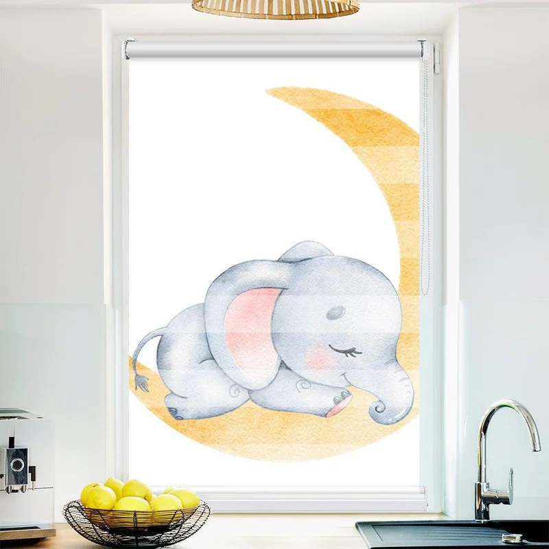 Klemmfix Doppelrollo "Elefant Baby Mond" | Klemm Doppelrollo