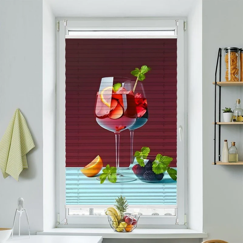 Plissee Motiv "Sangria Cocktail"