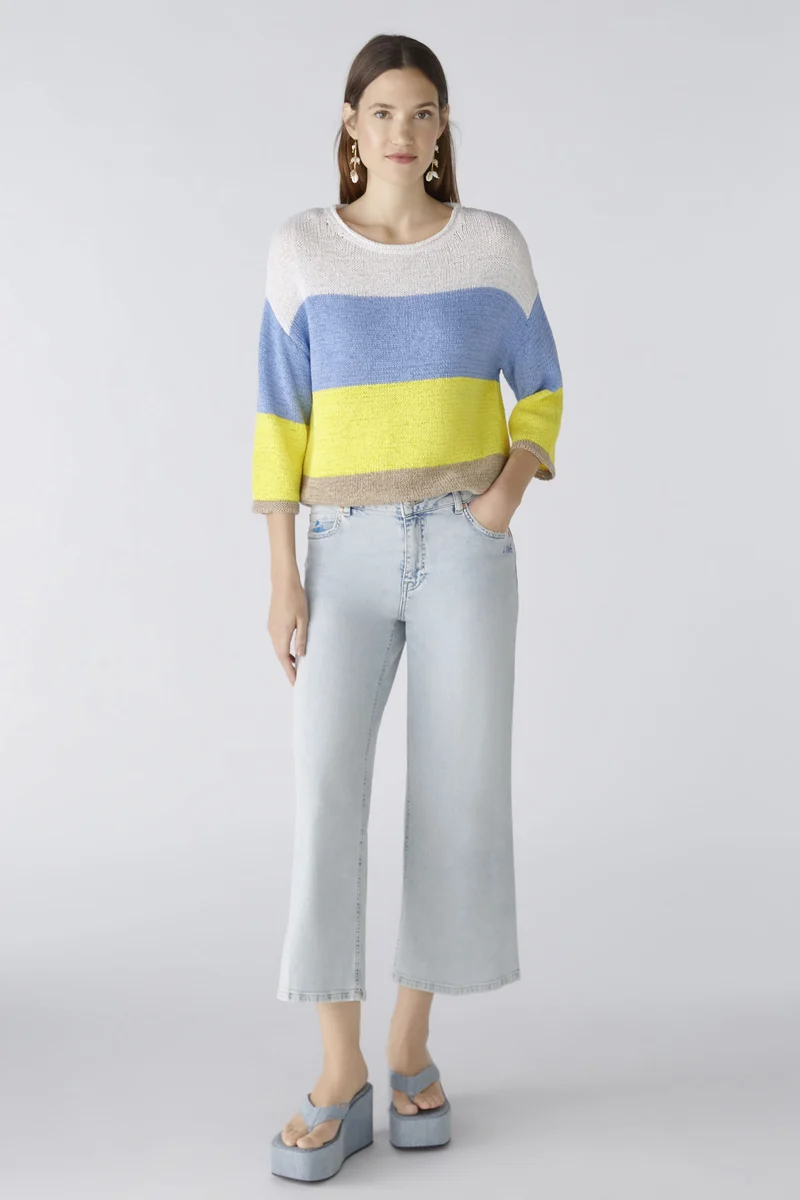 Jeans WIDE LEG mid waist, cropped