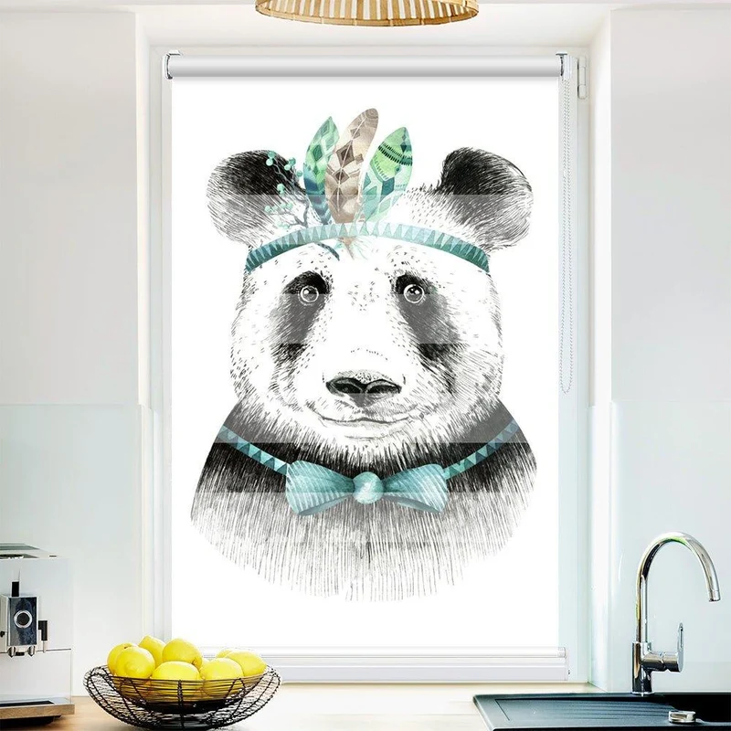 Klemmfix Doppelrollo "Panda comic" | Klemm Doppelrollo