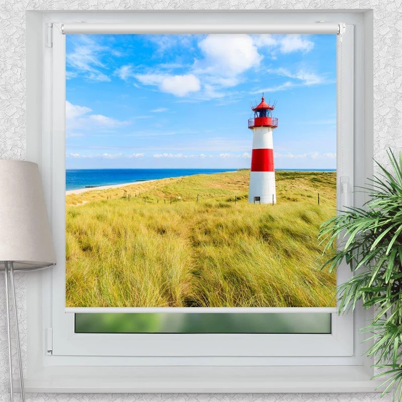 Klemmfix Rollo "Sylt Leuchtturm" | Motiv-Klemmrollo