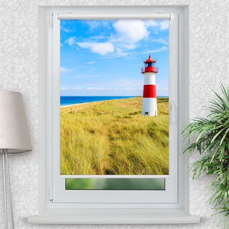 Klemmfix Rollo "Sylt Leuchtturm" | Motiv-Klemmrollo
