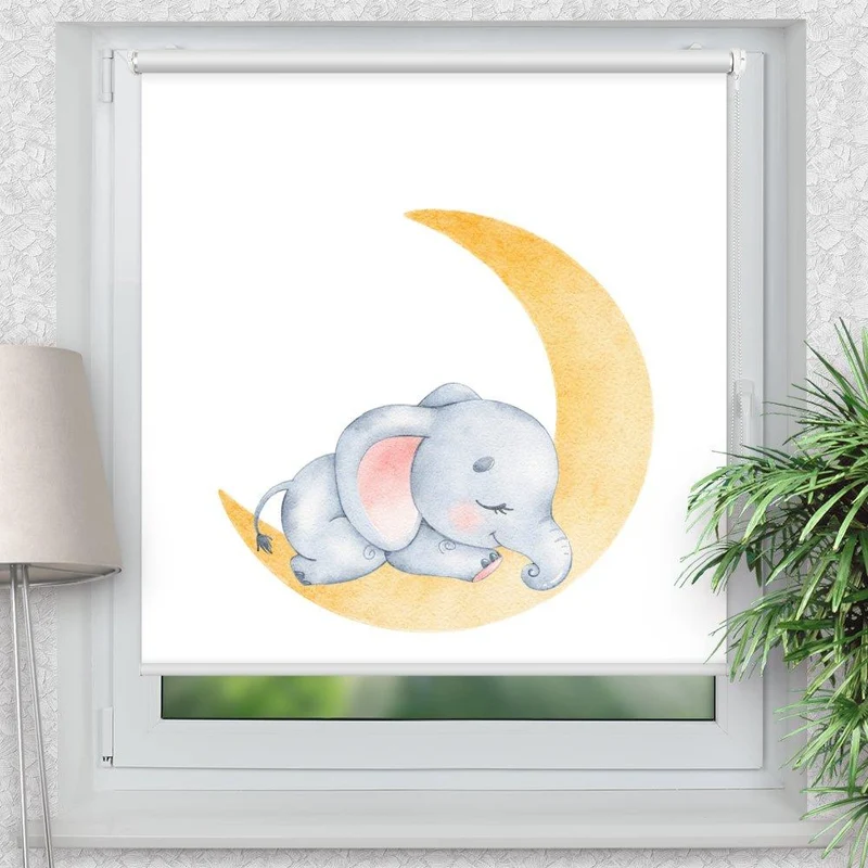Klemmfix Rollo "Elefant Baby Mond" | Motiv-Klemmrollo