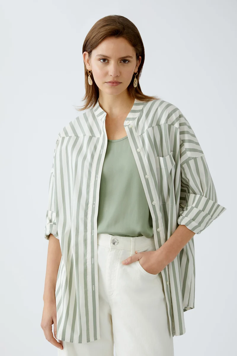 Longbluse Baumwollmischung